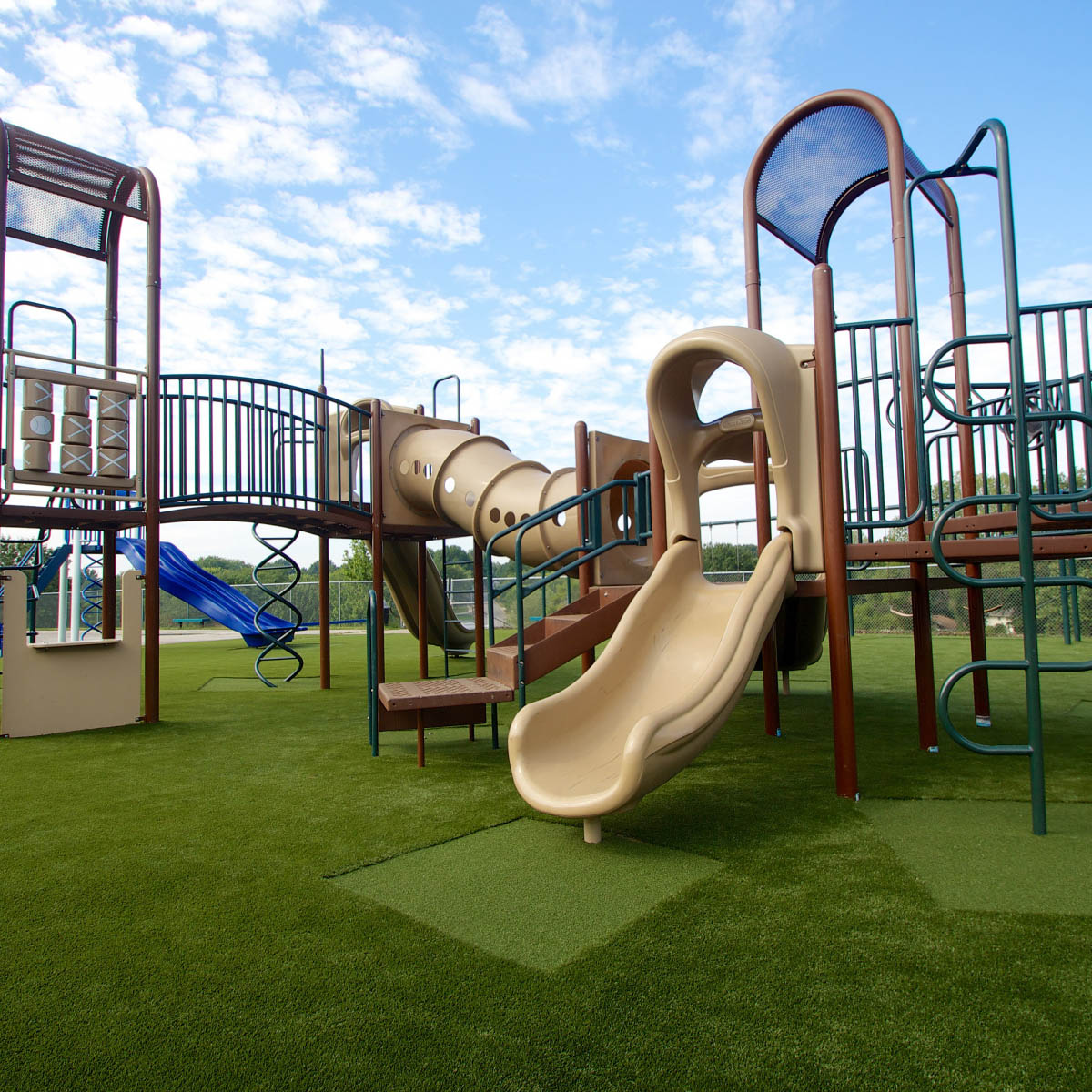 Artificial playground grass installed by SYNLawn