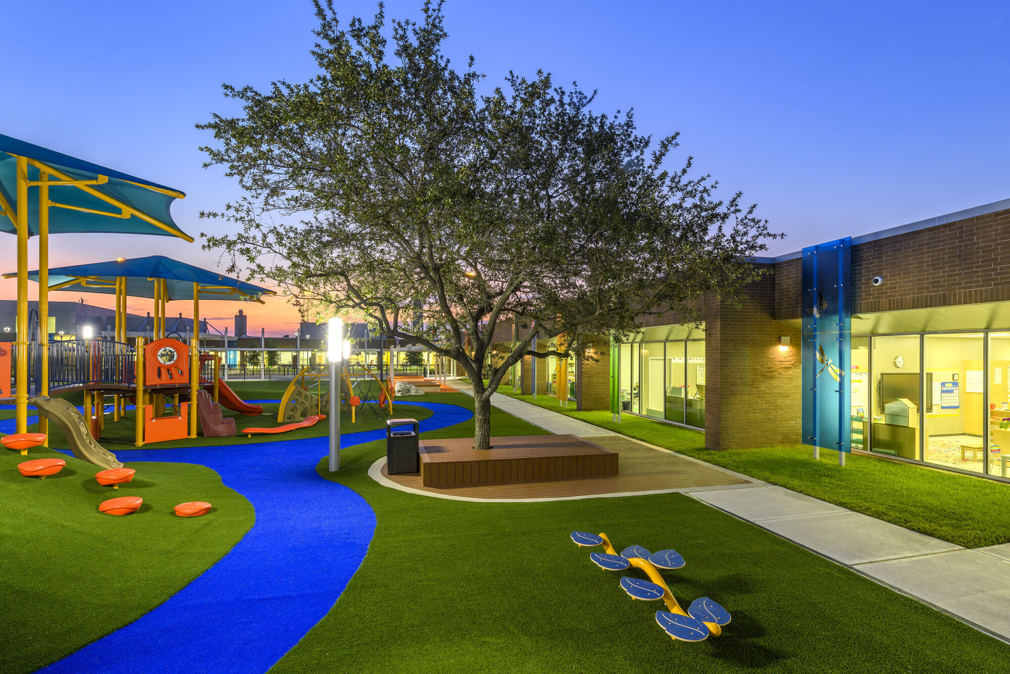 Artificial grass playground installed by SYNLawn