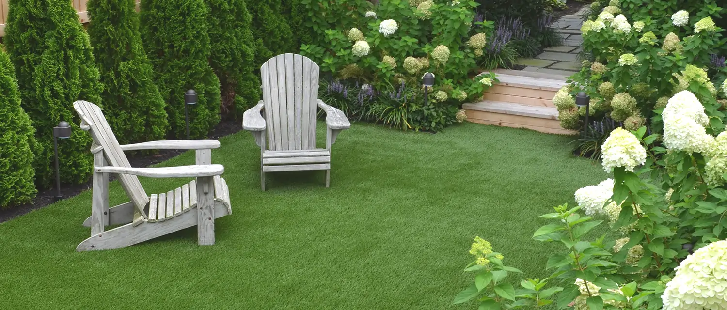 Artificial grass lawn installed by SYNLawn